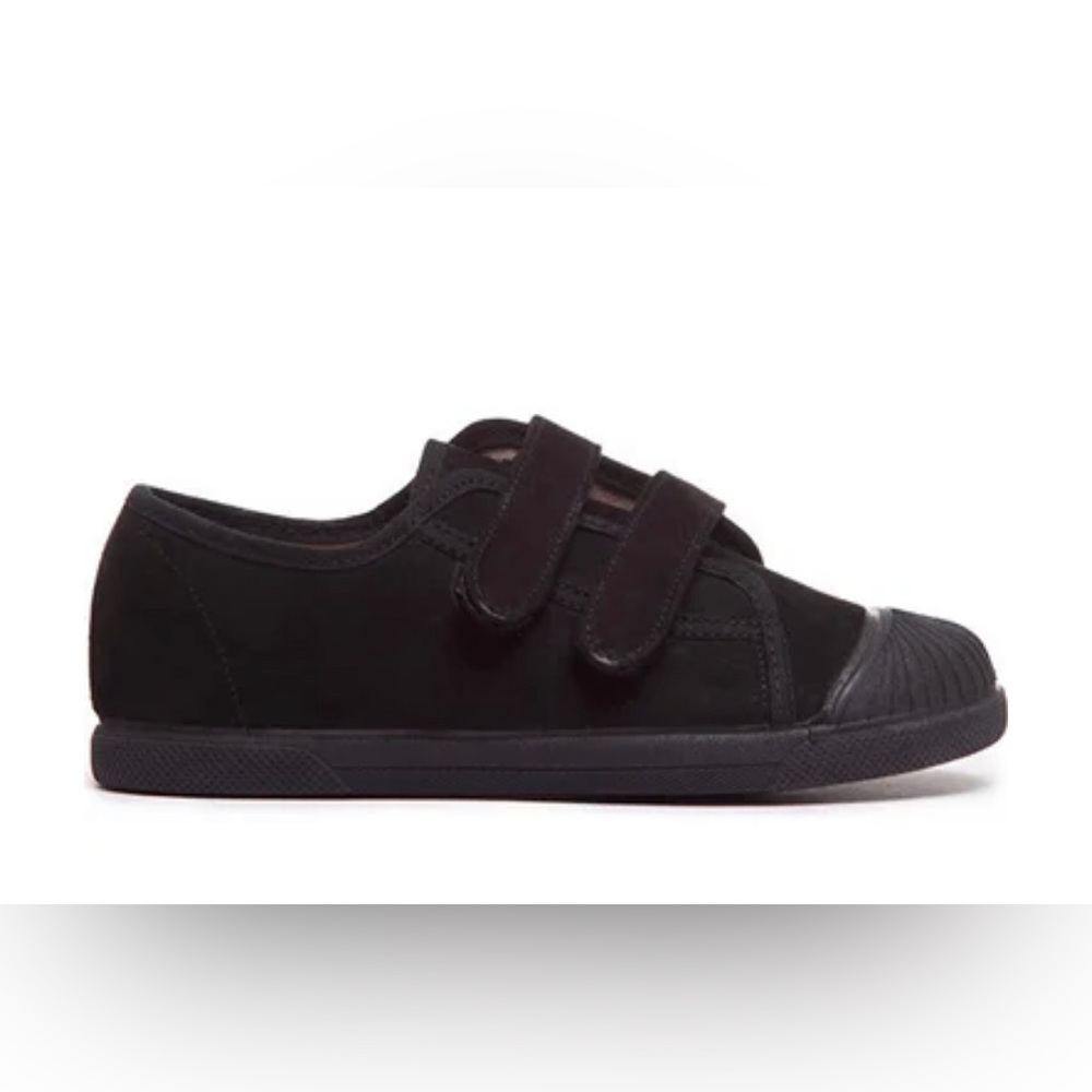 Zara Black Suede Double Velcro Strap Baby Sneaker